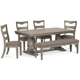 Lexorne 6Pc Dining Set in Grey | Signature Design by Ashley